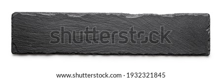 Rectangular black slate isolated on a white background Royalty-Free Stock Photo #1932321845