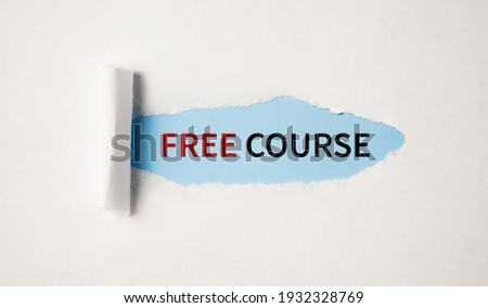 FREE COURSE. Word writing text Free Course. Business concept. Royalty-Free Stock Photo #1932328769