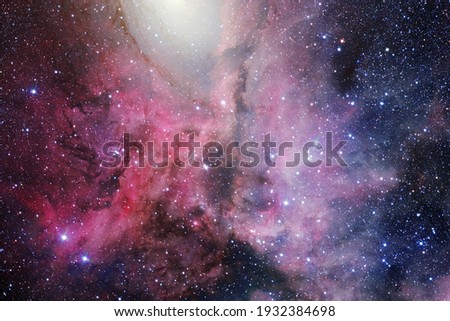 Outer space, cosmic landscape. Nebula. Elements of this image furnished by NASA. Royalty-Free Stock Photo #1932384698