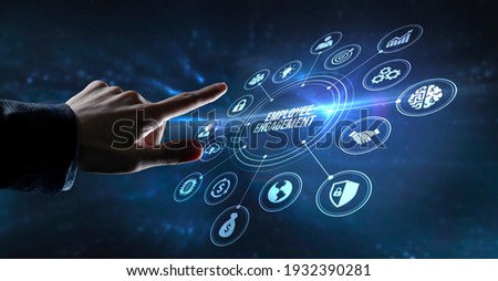 Internet, business, Technology and network concept. Employee engagement Royalty-Free Stock Photo #1932390281