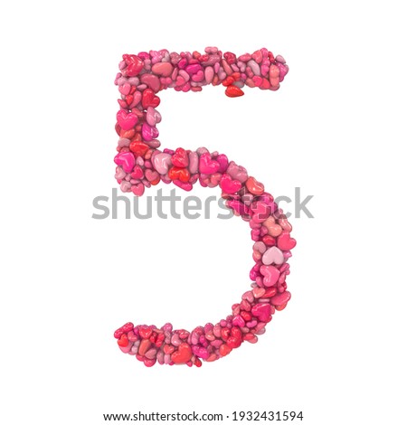 Valentine Letter made out of hearts 5