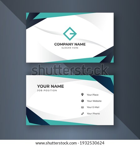 Creative coorporate business card Template modern and Clean design Royalty-Free Stock Photo #1932530624