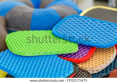 plastic samples for car mats colored pieces for demonstration and presentation before sales