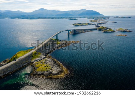 Atlanterhavsvegen, scenic coastal highway, west coast of Norway Royalty-Free Stock Photo #1932662216