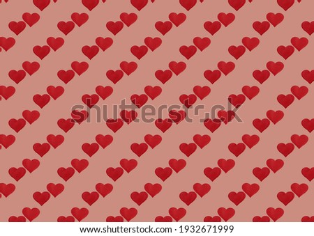 red hearts background, seamless pattern with hearts