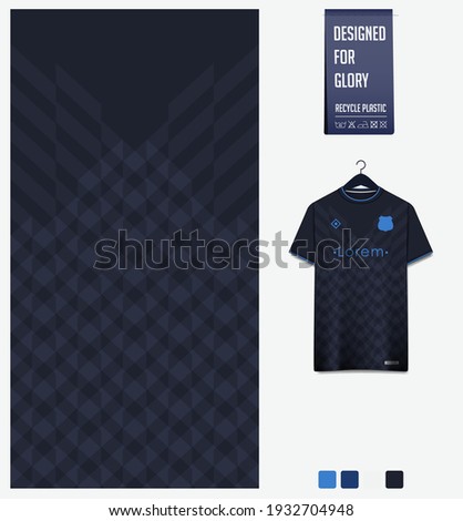 Soccer jersey pattern design. Geometric pattern on gray abstract background for soccer kit, football kit, bicycle, e-sport, basketball, t-shirt mockup template. Fabric pattern.Sport background. Vector