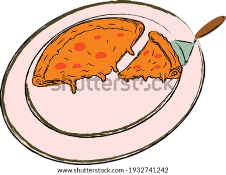 pizza vector for clip art, and icon