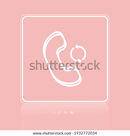 Phone set icon with pastel color background