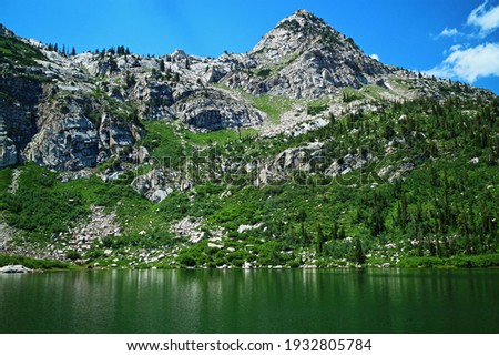 Silver lake in Utah valley.