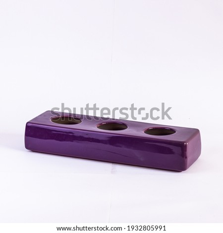 flat-shaped flower bud tableware, purple color 