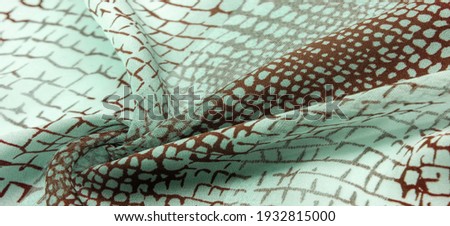  python skin silk fabric, brown pattern, african theme, fulvous, lurid, grayish-brown. Texture. Background.