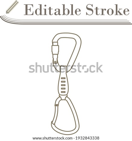 Alpinist Quickdraw Icon. Editable Stroke Simple Design. Vector Illustration.