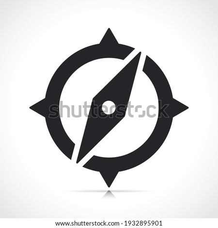 Vector compass icon isolated design