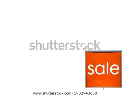 Store discount sign, Sale in shopping mall isolated on white background copy space, sale,store,business concept space for text