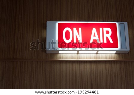 on air sign on wood background Royalty-Free Stock Photo #193294481
