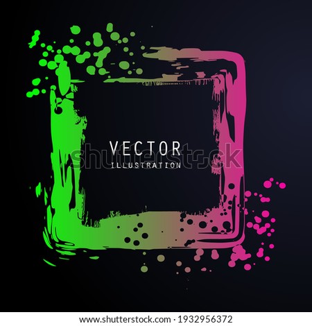 vector splats splashes and blobs of gradient ink paint in different shapes drips isolated on black