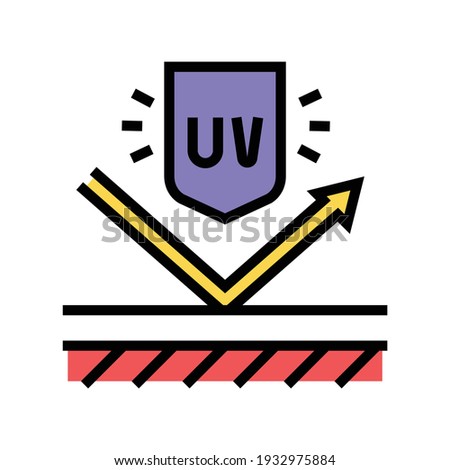 ultra violet uv protect layer color icon vector. ultra violet uv protect layer sign. isolated symbol illustration