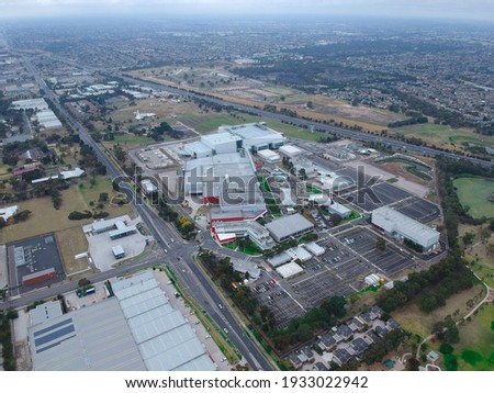 Panoramic drone aerial view of Suburban Melbourne Victoria Australia