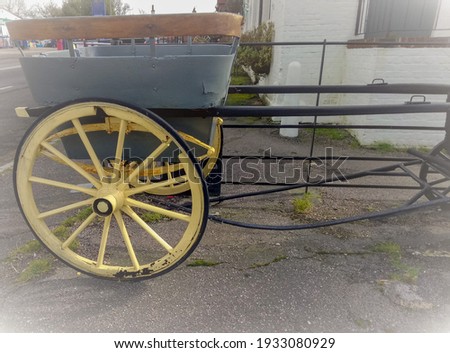 A Governess Cart (Pony Trap). Transport background. 
