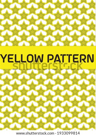 Sunny yellow stars pattern Vector art Design