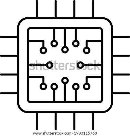 Vector Circuit Outline Icon Design
