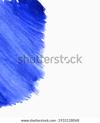 Blurred watercolor blue background. Handmade. Watercolor illustration.