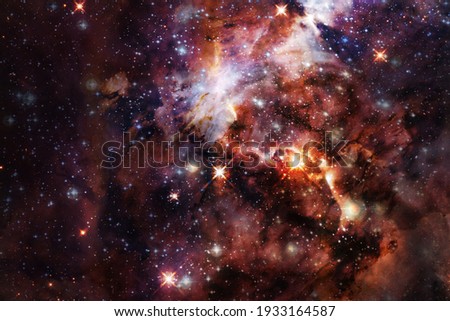 Cluster of stars. Starfield. Nebula. Elements of this image furnished by NASA.