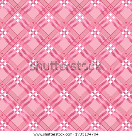 pink plaid pattern, textile, decoration paper, home, design, concept, clothing, handicraft  scrap booking.