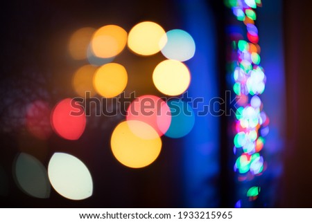 decoration lights bokeh,Christmas lights, Colorful light bulbs, serial lights