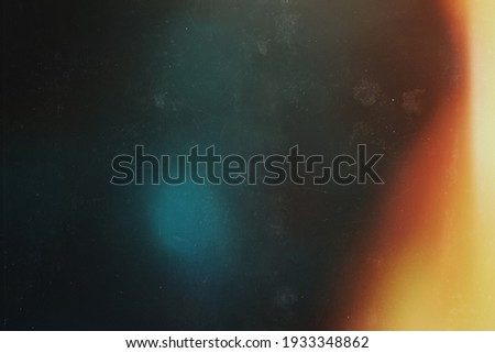 Imitation old analog film effect. Colorful light. Retro photography. Analog foto. redaction. 90s. Lens flare and heavy grain texture. Capable Royalty-Free Stock Photo #1933348862