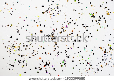 Abstract background. Colorful confetti in the form of circles on a white isolated background.