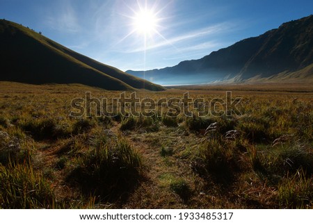 Pasir Berbisik landscape view in the morning at Mt Bromo  East Java, Indonesia