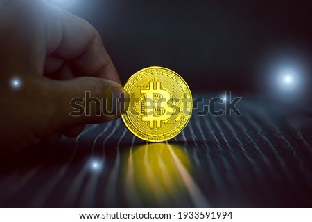 Digital currency bitcoin concept idea