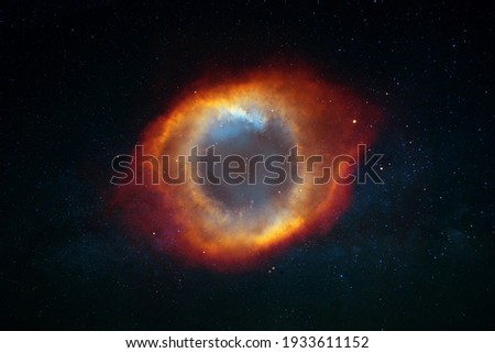 Beautiful background of stars, constellations, milky way and galaxy with cloudy fog in space. Amazing space and darkness. Eye of the galaxy Royalty-Free Stock Photo #1933611152