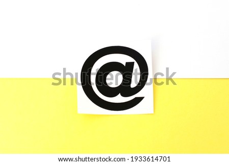 Online business communication symbols mail address Contact us or e-mail marketing