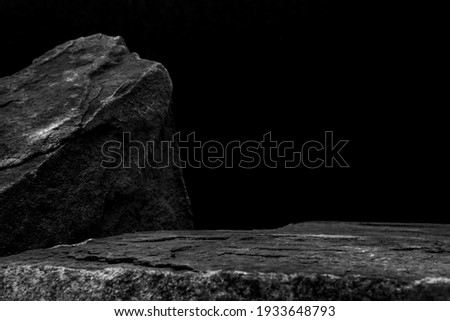 A Rock Shelf, Showing a Wider at F11 Display Stage with Natural Indents to the Close Mineral Floor. Royalty-Free Stock Photo #1933648793