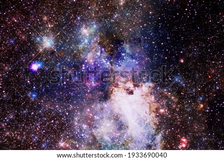 Outer space. Science fiction cosmos. Elements of this image furnished by NASA Royalty-Free Stock Photo #1933690040