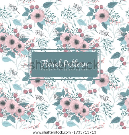 Background pink floral seamless pattern