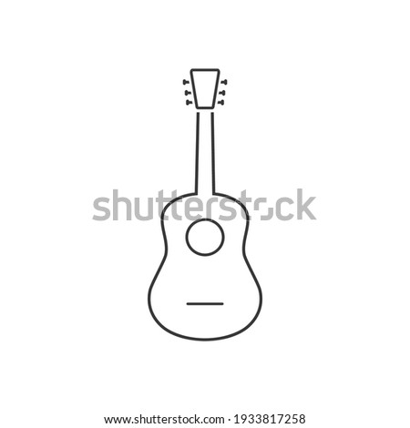 Vector image of the guitar line icon.