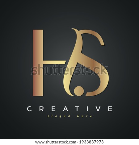 HS creative luxury premium letter logo 