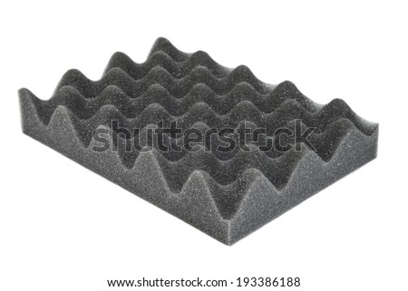 Sponge cushioning Grey color on white background