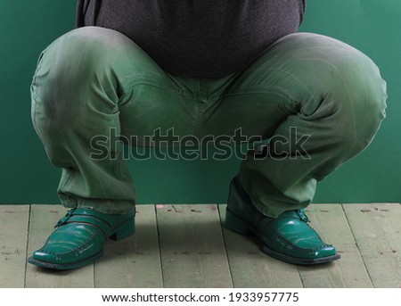feet of a man in green shoes, St. Patrick's Day