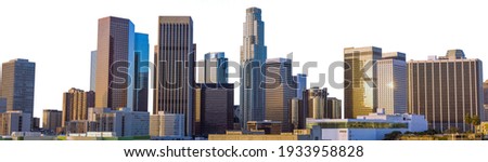 Cityscape of Los Angeles (California, USA) isolated on white background Royalty-Free Stock Photo #1933958828