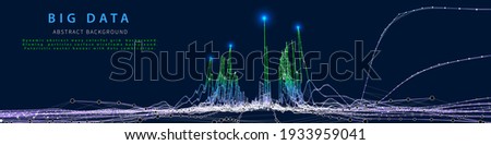 Abstract analytical background with  analyze data chart. Analytics algorithms. Big data. Quantum cryptography concept. Data chart.  Data chart.  Banner for business, science and technology.   Royalty-Free Stock Photo #1933959041