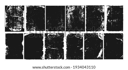 Grunge texture noise, abstract black effect set, vector illustration. Dark dirty overlay design, ink paint background. Backdrop textured grain collection, isolated on white splash pattern.