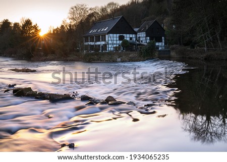 Panoramic image of the landmark Wipperkotten close to the Wupper river, Solingen, Germany Royalty-Free Stock Photo #1934065235