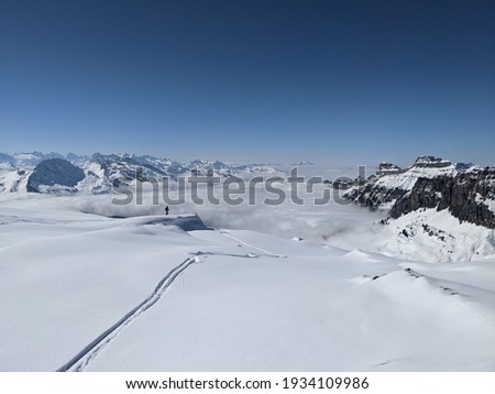Ski tour in the Swiss mountains