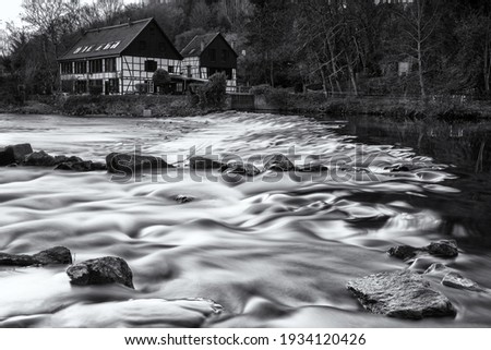 Panoramic image of the landmark Wipperkotten close to the Wupper river, Solingen, Germany Royalty-Free Stock Photo #1934120426