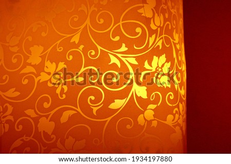 Decorative detail of the lamp in the bed room