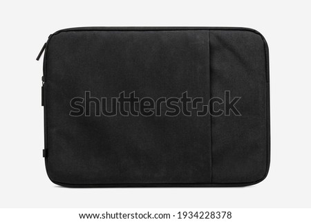 Simple black laptop sleeve computer accessories Royalty-Free Stock Photo #1934228378